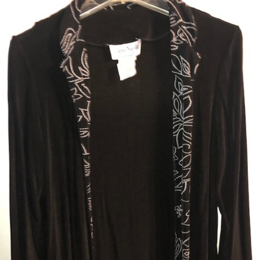 Ronni Nicole Long Sleeved Jacket, Patterned Lapels